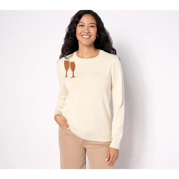 A625912 STUDIO PARK x Alberti Popaj Women's Icon Sweater Champagne L - Picture 6 of 6